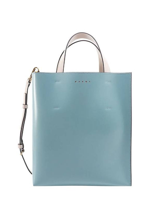 Museo Logo Small Tote Bag Blue - MARNI - BALAAN 1