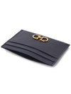 Gancini Card Wallet Blue - SALVATORE FERRAGAMO - BALAAN 4