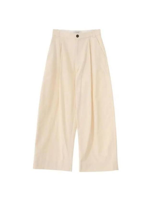 SORTE Pin Tuck Loose Fit Volume Pants SORTESNM351 LINEN - STUDIO NICHOLSON - BALAAN 1