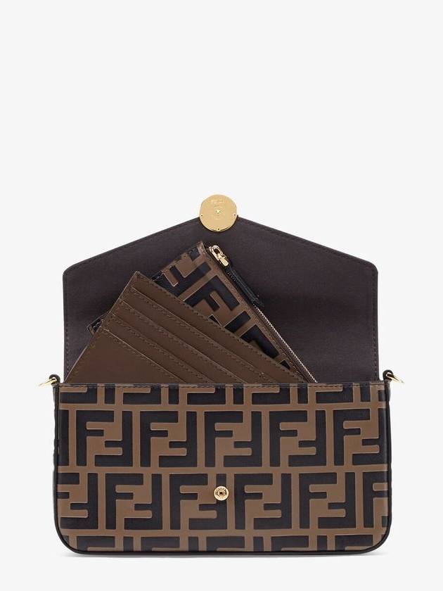 Women’s FF Monogram Shoulder Bag Brown - FENDI - BALAAN 5