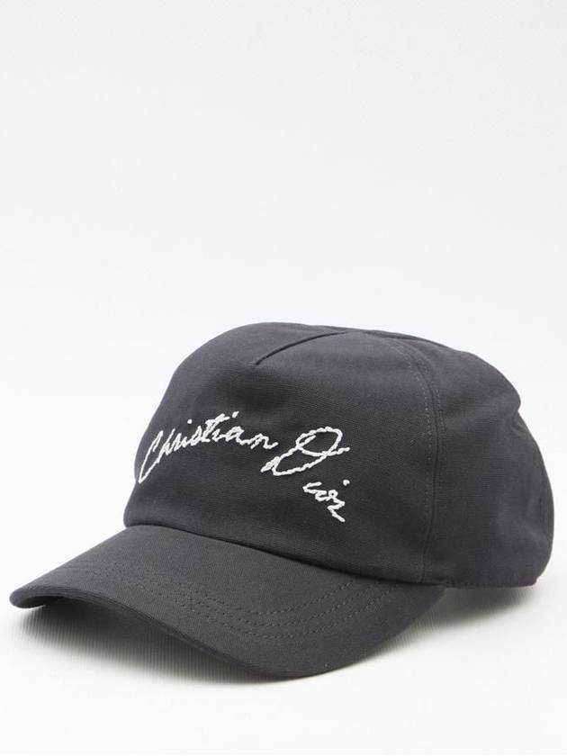 Handwritten Base Ball Cap Black - DIOR - BALAAN 2