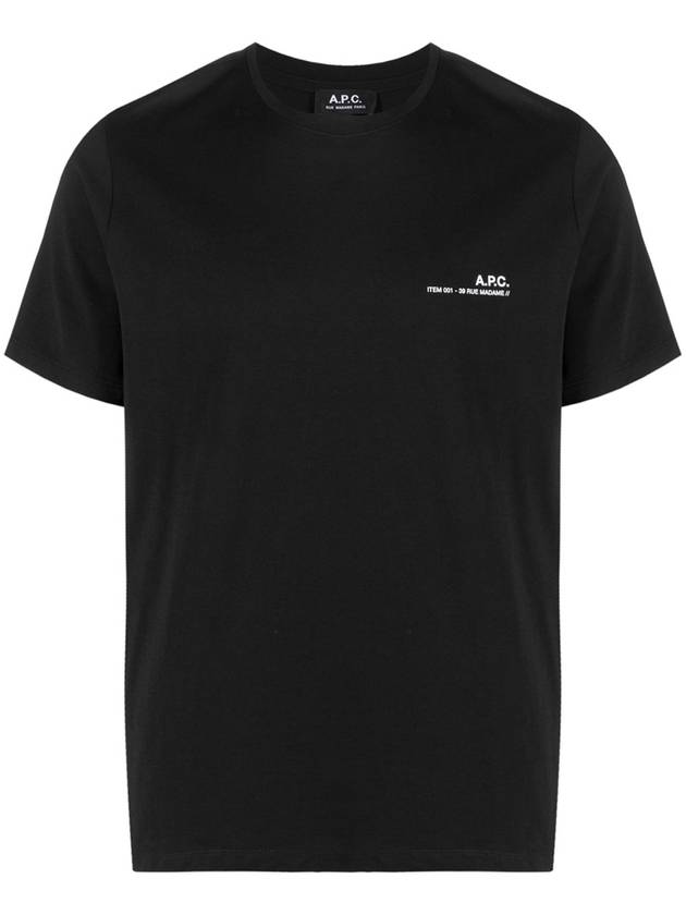 Chest Logo Short Sleeve T-Shirt Black - A.P.C. - BALAAN 1