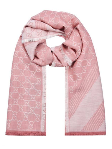 GG Jacquard Square Muffler Pink - GUCCI - BALAAN 1