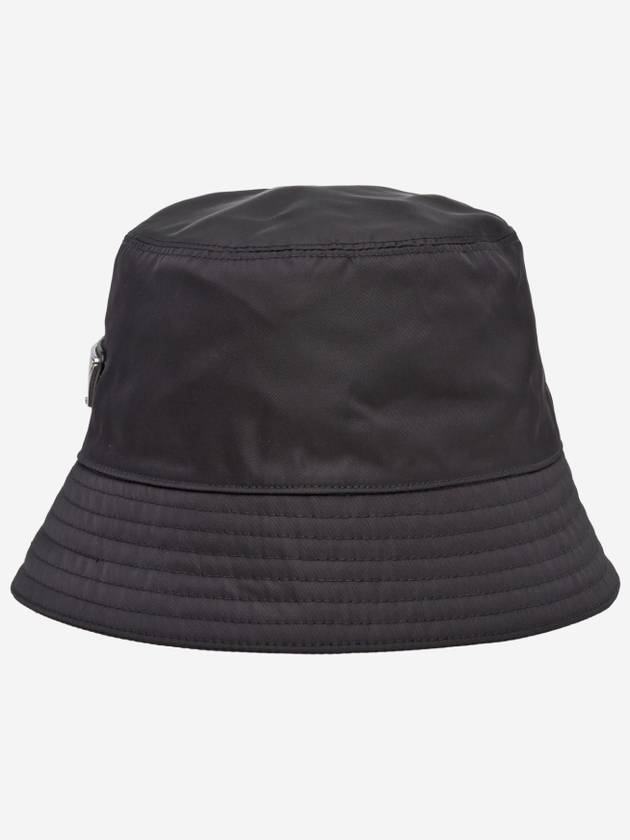 Triangle Logo Re-nylon Bucket Hat Black - PRADA - BALAAN 3