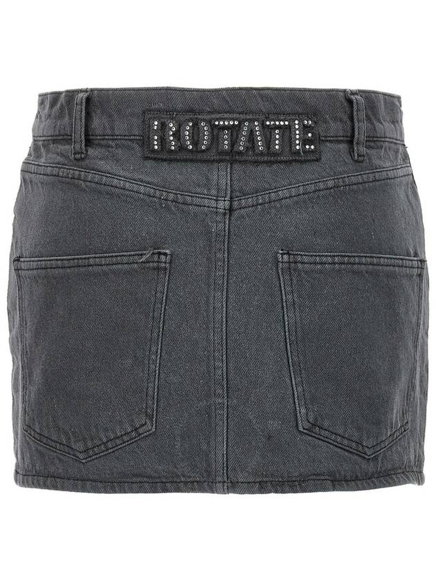 Rotate Quiet Shade Mini Denim Skirt, Brand Size 34 (US Size 0) - ROTATE - BALAAN 2