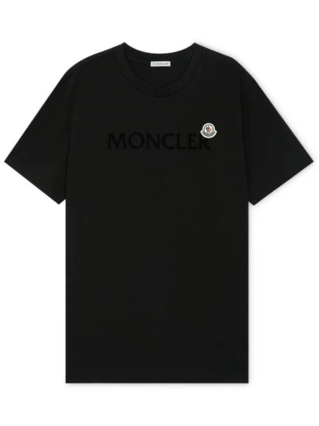 Men s Logo Patch Black Short Sleeve T Shirt 8C00024 839OT 999 - MONCLER - BALAAN 3