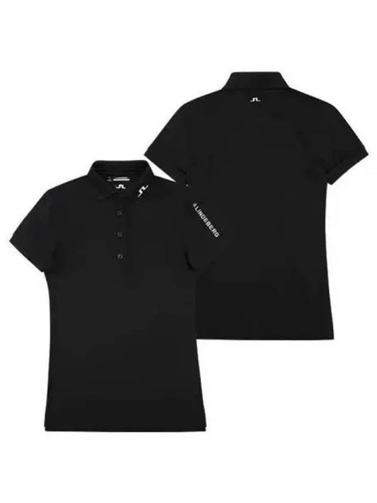 Women's Tour Tech Golf Polo Black - J.LINDEBERG - BALAAN 2