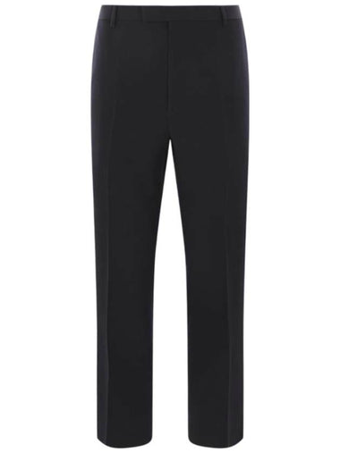 Wool gabardine straight pants navy - GUCCI - BALAAN 1