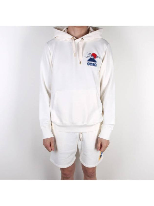 organic cotton hood offwhite - CASABLANCA - BALAAN.