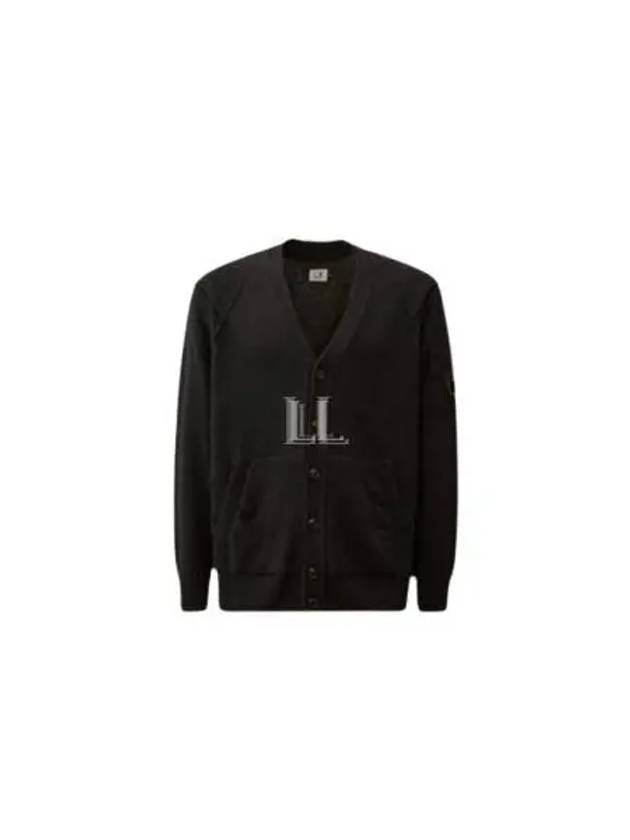 Lambswool GRS Buttoned Cardigan Black - CP COMPANY - BALAAN 2