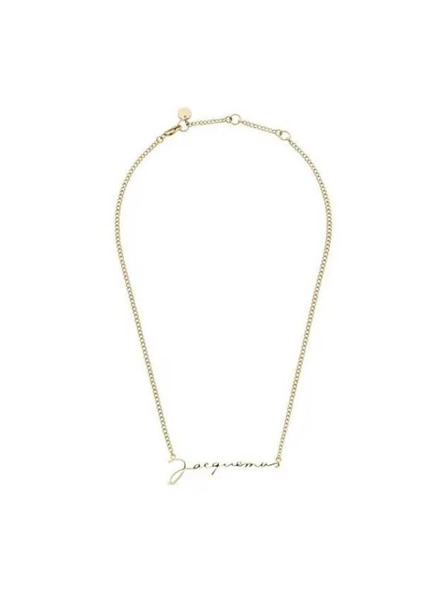 La Chain Signature Logo Chain Necklace Gold - JACQUEMUS - BALAAN 3