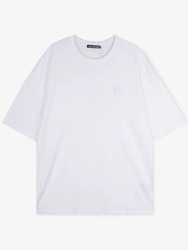 Face Patch Short Sleeve T-Shirt White - ACNE STUDIOS - BALAAN 3