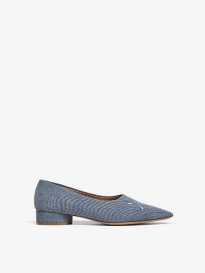 Point Toe 4 Stitch Kiki Denim Flat Blue - MAISON MARGIELA - BALAAN 2