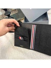 Pebble Grain Passport Holder Card Wallet Black - THOM BROWNE - BALAAN 8