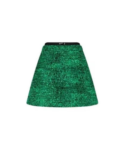 Women's Print Cotton A-Line Skirt Green - MONCLER - BALAAN 2