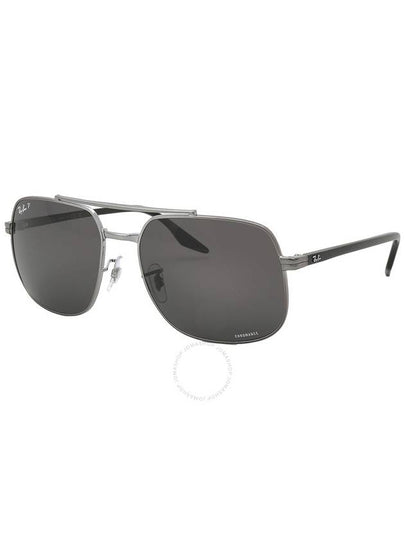 Ray Ban Polarized Dark grey Square Unisex Sunglasses RB3699 004/K8 59 - RAY-BAN - BALAAN 2