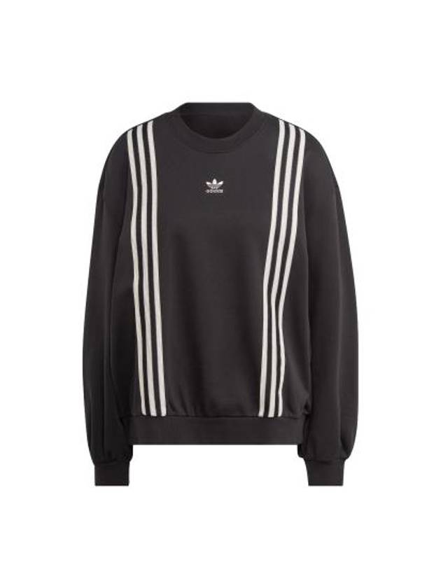 Adicolor 70S 3 Stripe Sweatshirt Black - ADIDAS - BALAAN 1