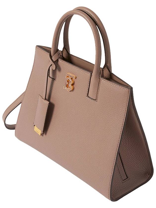 Leather Small Frances Tote Bag Light Saddle Brown - BURBERRY - BALAAN 4