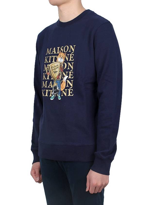 Fox Champion Regular Sweatshirt Navy - MAISON KITSUNE - BALAAN 4