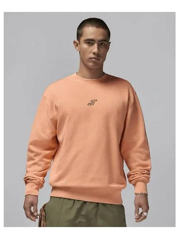 Tatum Men s Fleece Crew Neck Sweatshirt Apricot Agate HF7845 844 726697 - NIKE - BALAAN 1