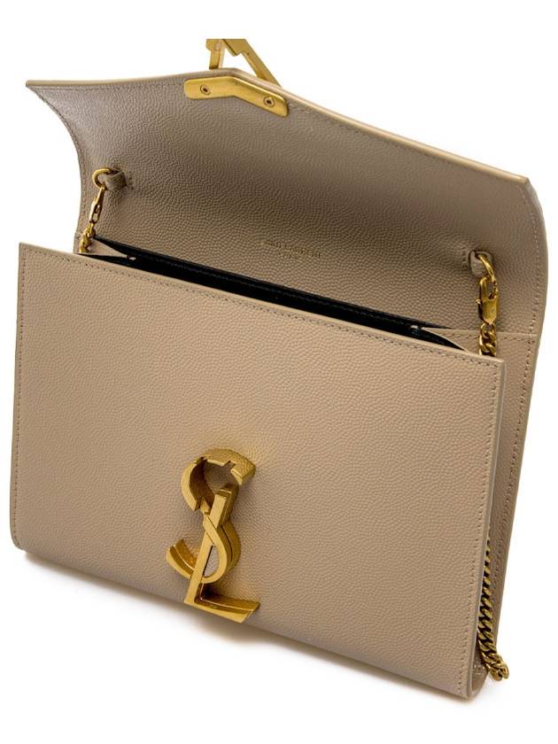 Cassandra Chain Wallet Shoulder Bag Beige - SAINT LAURENT - BALAAN.