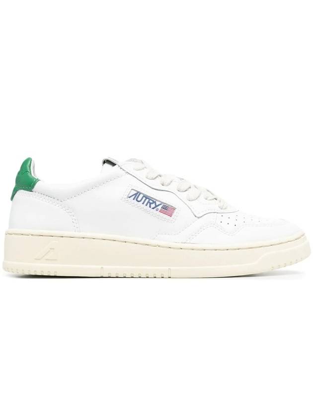 Medalist Green Tab Leather Low Top Sneakers White - AUTRY - BALAAN 1