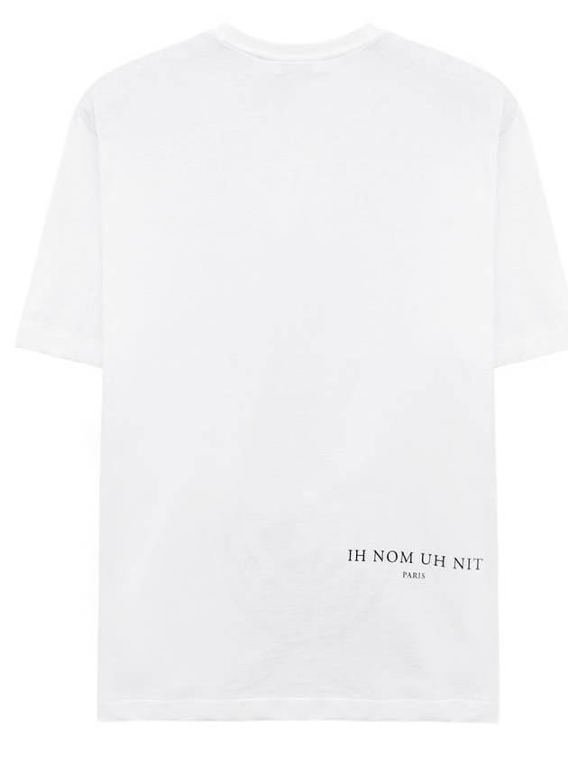 Men's Milk Mask Printing Short Sleeve T-Shirt White - IH NOM UH NIT - BALAAN 3