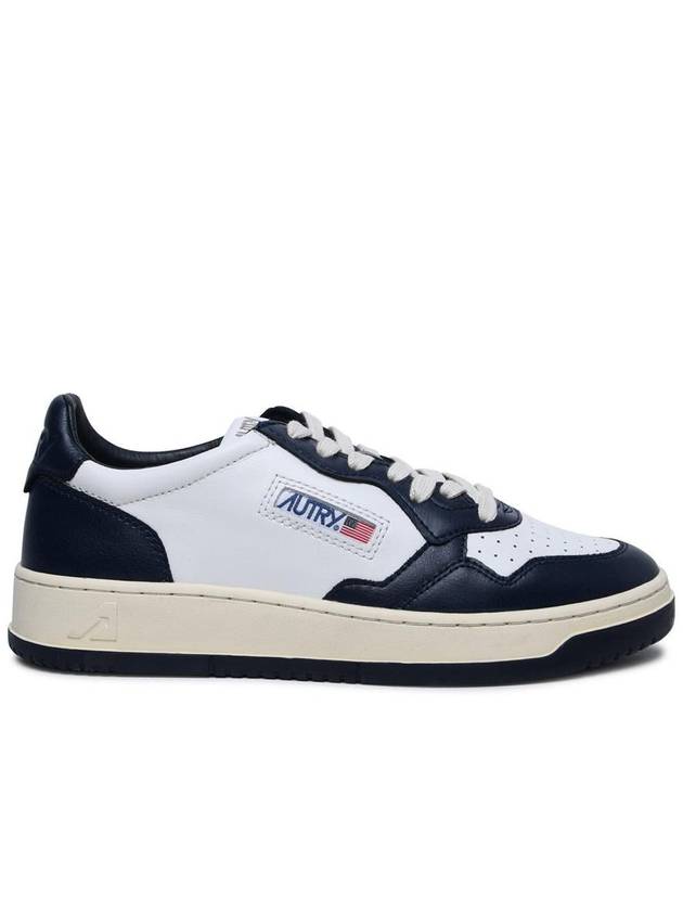 Medalist Navy Tab Low Top Sneakers White Navy - AUTRY - BALAAN 2