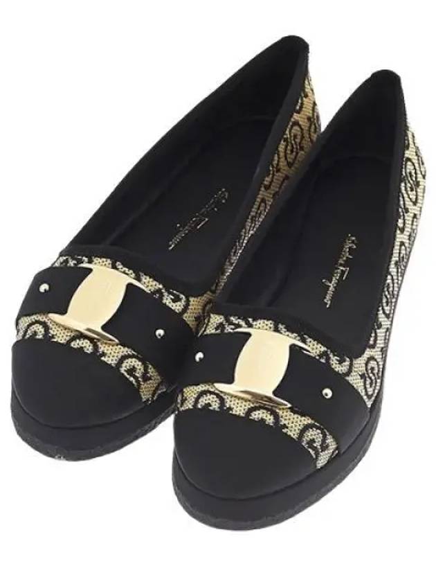 Ferragamo Gancini Women s Loafers Foot C KACY P RAF 1CM NERO 0751282 - SALVATORE FERRAGAMO - BALAAN 1