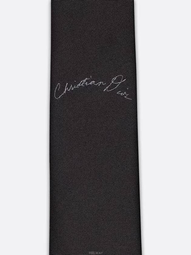 Handwriting Logo Tie Black - DIOR - BALAAN 5