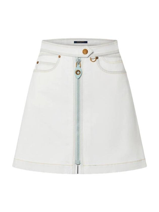 bleached denim mini skirt 1ABWB2 - LOUIS VUITTON - BALAAN 1