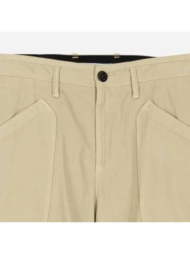 Men s Recycled Cotton Pants Trousers Ivory 751531604V0091 - STONE ISLAND - BALAAN 2