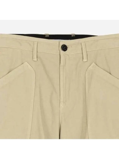 Men s Recycled Cotton Pants Trousers Ivory 751531604V0091 - STONE ISLAND - BALAAN 2