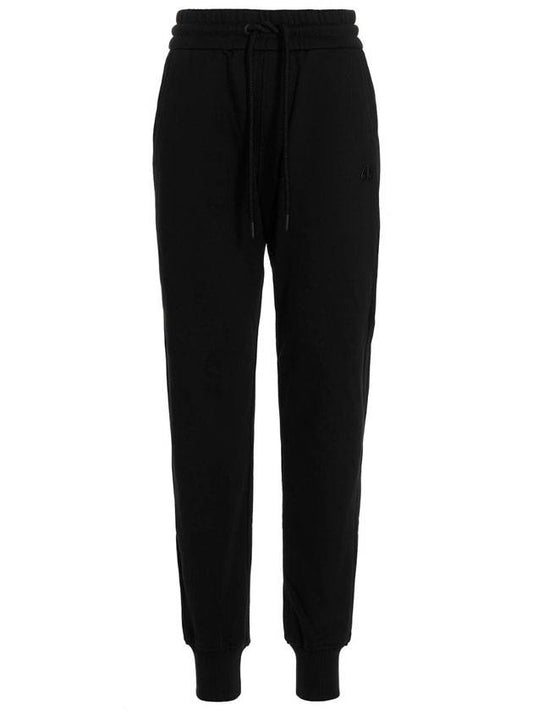 Women's Logo Patch Casual Jogger Track Pants Black - MOOSE KNUCKLES - BALAAN 1