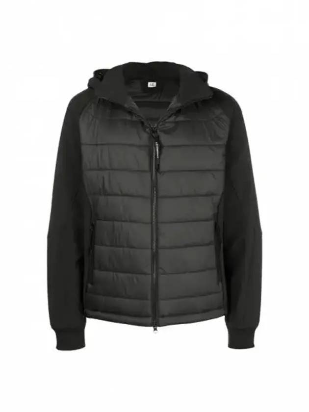 Goggle Padded Hooded Jacket Black - CP COMPANY - BALAAN 1