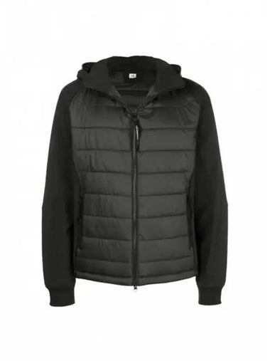 Goggle Padded Hooded Jacket Black - CP COMPANY - BALAAN 1