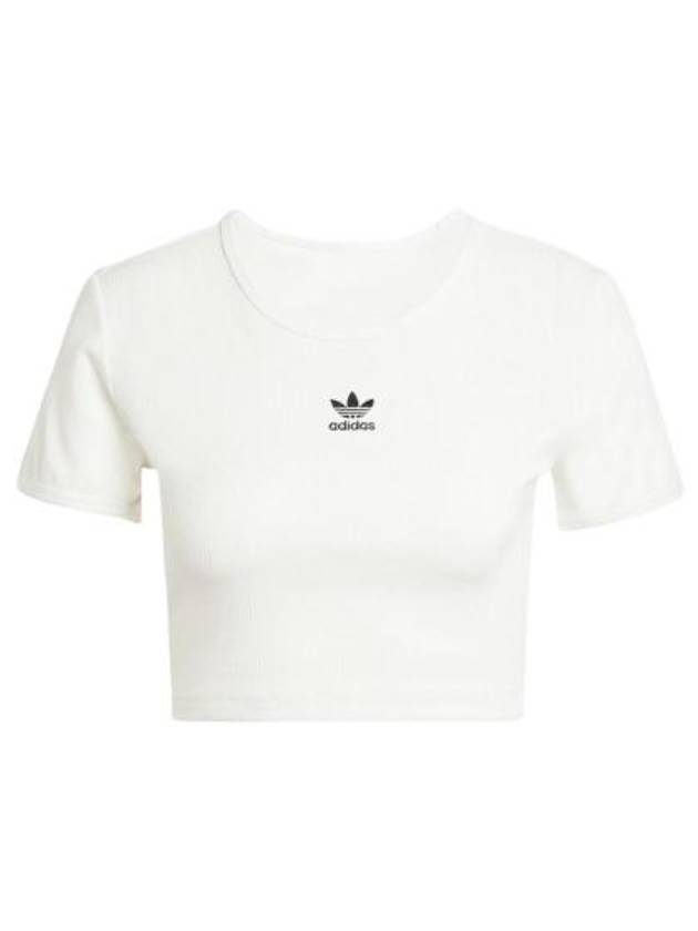 Essentials Lip Crop Short Sleeve T-Shirt White - ADIDAS - BALAAN 2