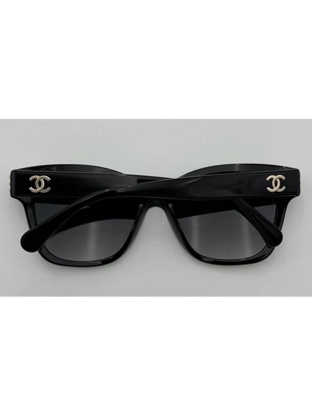 Eyewear Square Acetate Glass Pearl Sunglasses Black - CHANEL - BALAAN 8