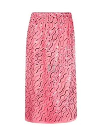 Crepe Satin A-Line Skirt Pink - MARNI - BALAAN 2