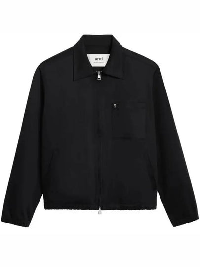 Heart Logo Zip-up Jacket Black - AMI - BALAAN 2