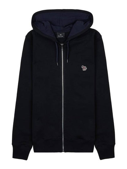 Zebra Logo Cotton Zip Up Hoodie Black - PAUL SMITH - BALAAN 2