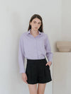 lavender crop shirt - YOUNESS - BALAAN 1