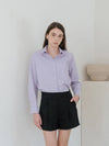 lavender crop shirt - YOUNESS - BALAAN 3