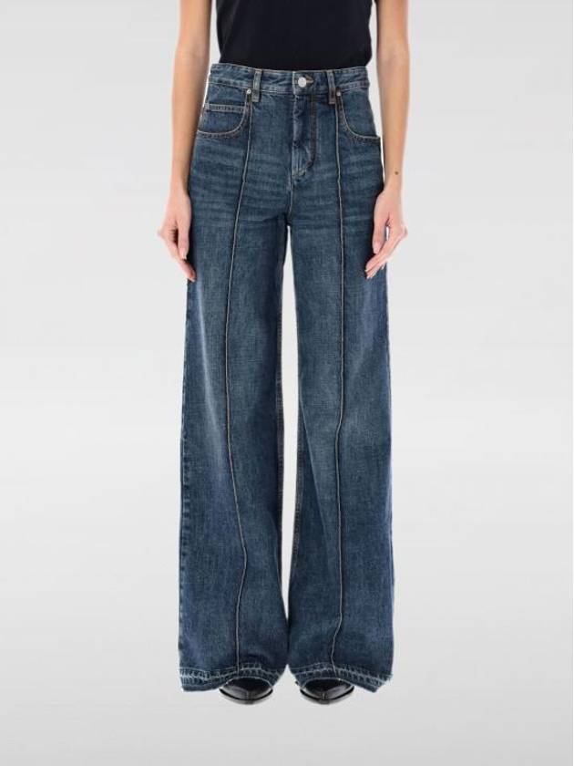 Noldy Denim Wide Jeans Dark Blue - ISABEL MARANT - BALAAN 2