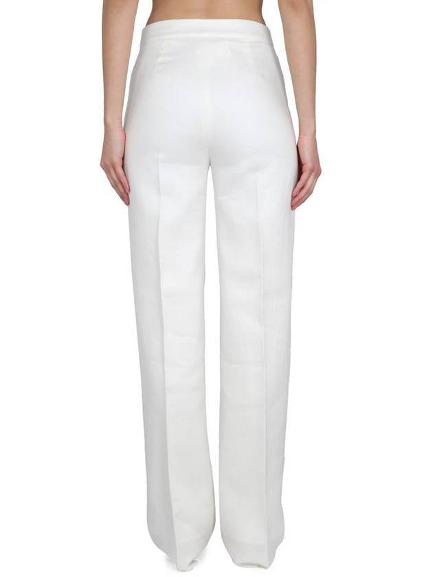 Bruthorn Linen Straight Pants White - MAX MARA - BALAAN 5