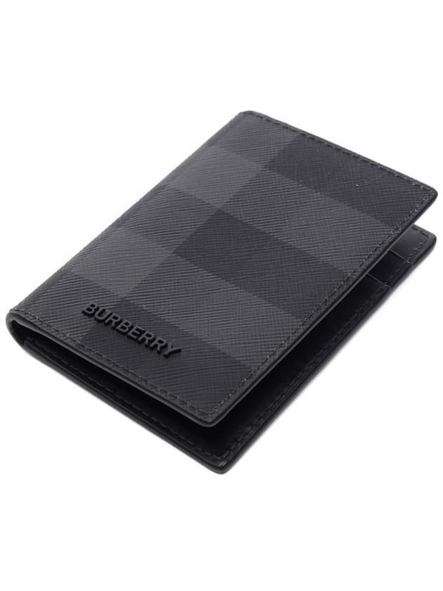 Check Half Card Wallet Grey - BURBERRY - BALAAN 6