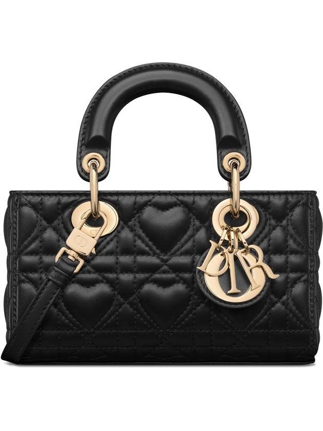 Lady D Joy Micro Cannage Sheep Leather Tote Bag Black - DIOR - BALAAN 1