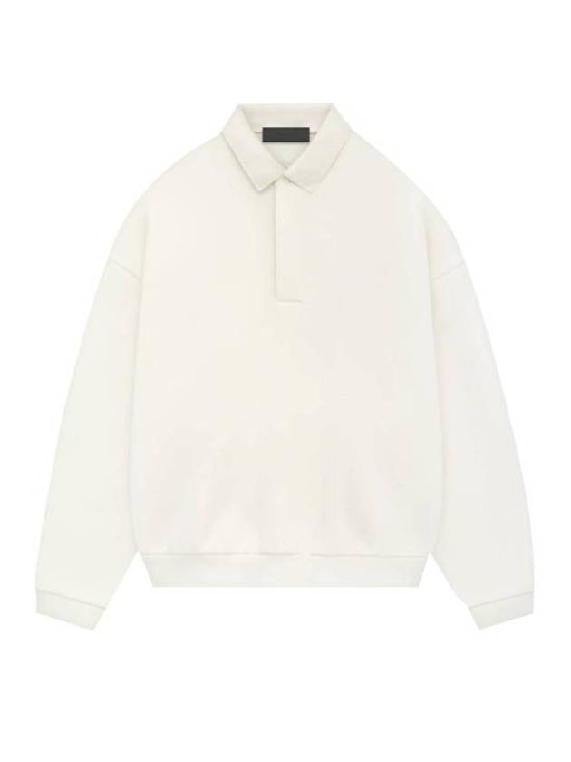 Essentials Fleece Long Sleeve Polo Shirt White - FEAR OF GOD - BALAAN 1