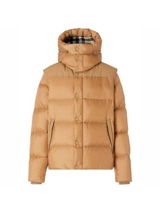 detachable sleeve hood padded beige - BURBERRY - BALAAN 1