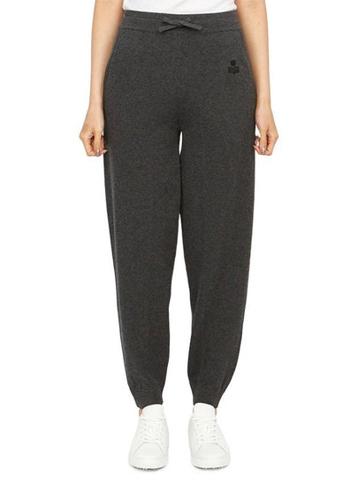 Kira Logo Track Pants Charcoal - ISABEL MARANT - BALAAN 2